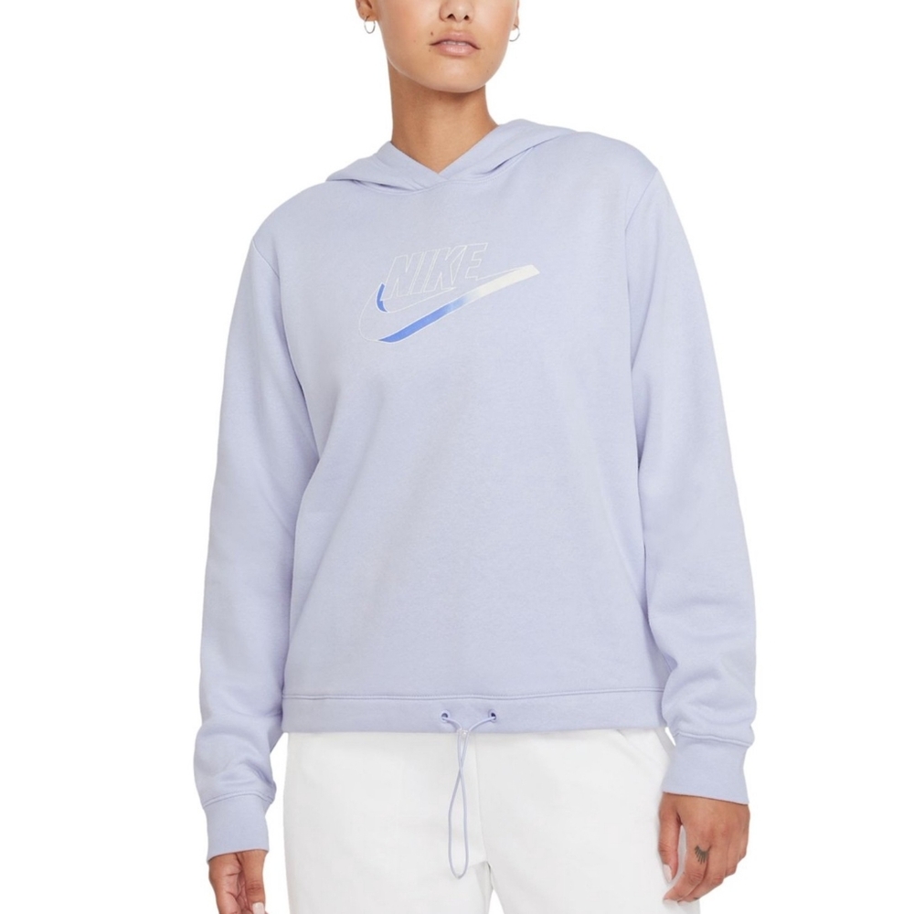 Nike Ghost Polar Light Blue Pullover Fleece Hooded Hoodie Sweatshirt L $65 NWT